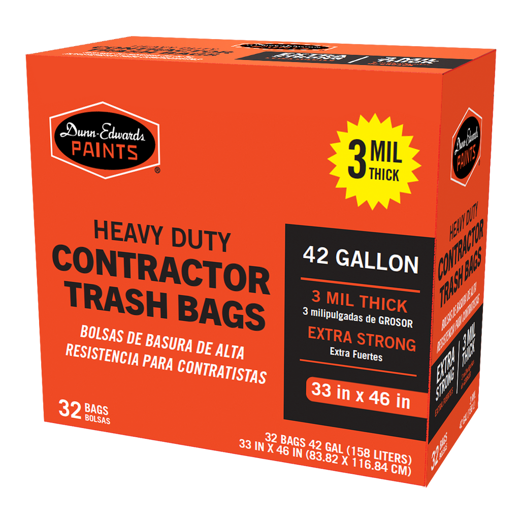 Buy Dunn-Edwards Heavy Duty Contractor Trash Bags, 42 gallon, 3 mil, Black  Online