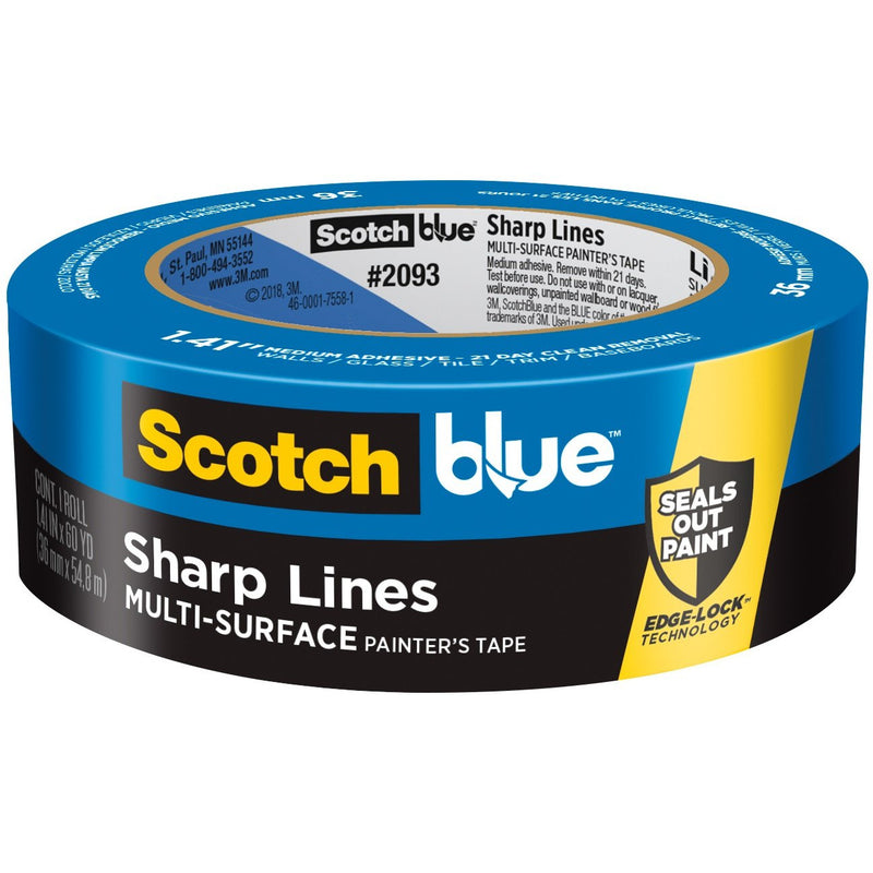 Scotch Blue Painter's Tape, Sharp Lines, Multi-Surface, 1.41 Inch