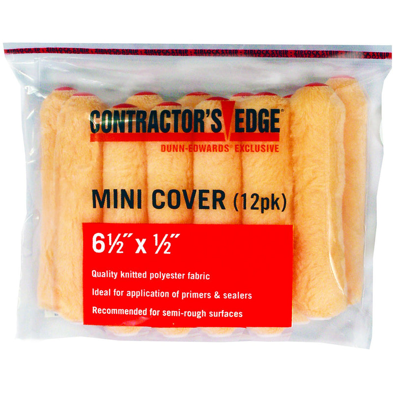 Contractor's Edge 6 1/2 in. Production Polyester Knitted Mini Roller Cover (12-Pack)