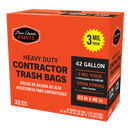 Dunn-Edwards Heavy Duty Contractor Trash Bags, 42 gallon, 3 mil, Black, 32ct