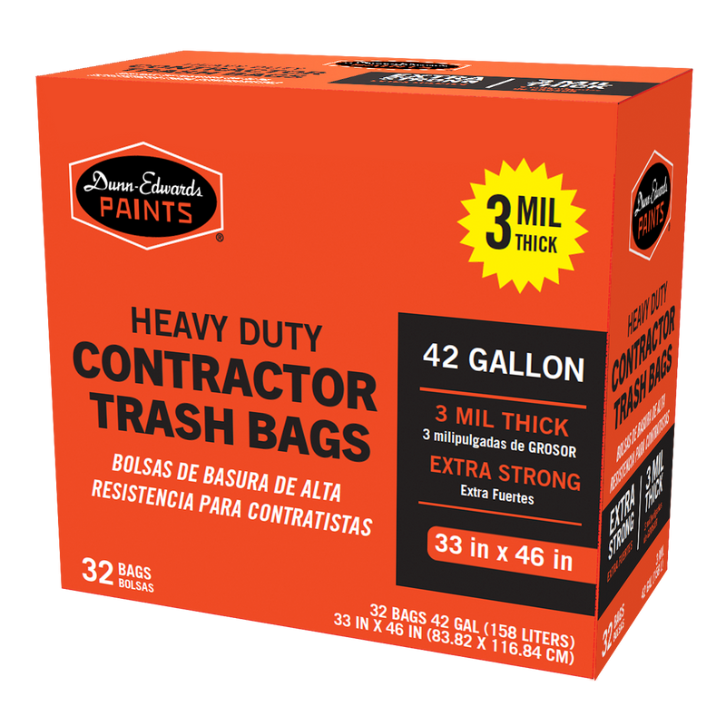 Buy Dunn-Edwards Heavy Duty Contractor Trash Bags, 42 gallon, 3 mil, Black  Online