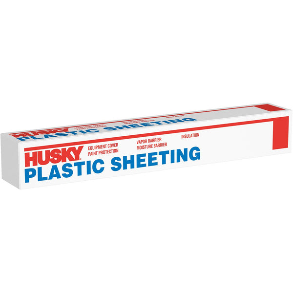 Husky Clear Plastic Sheeting 12 ft. x 400 ft. 1 mil