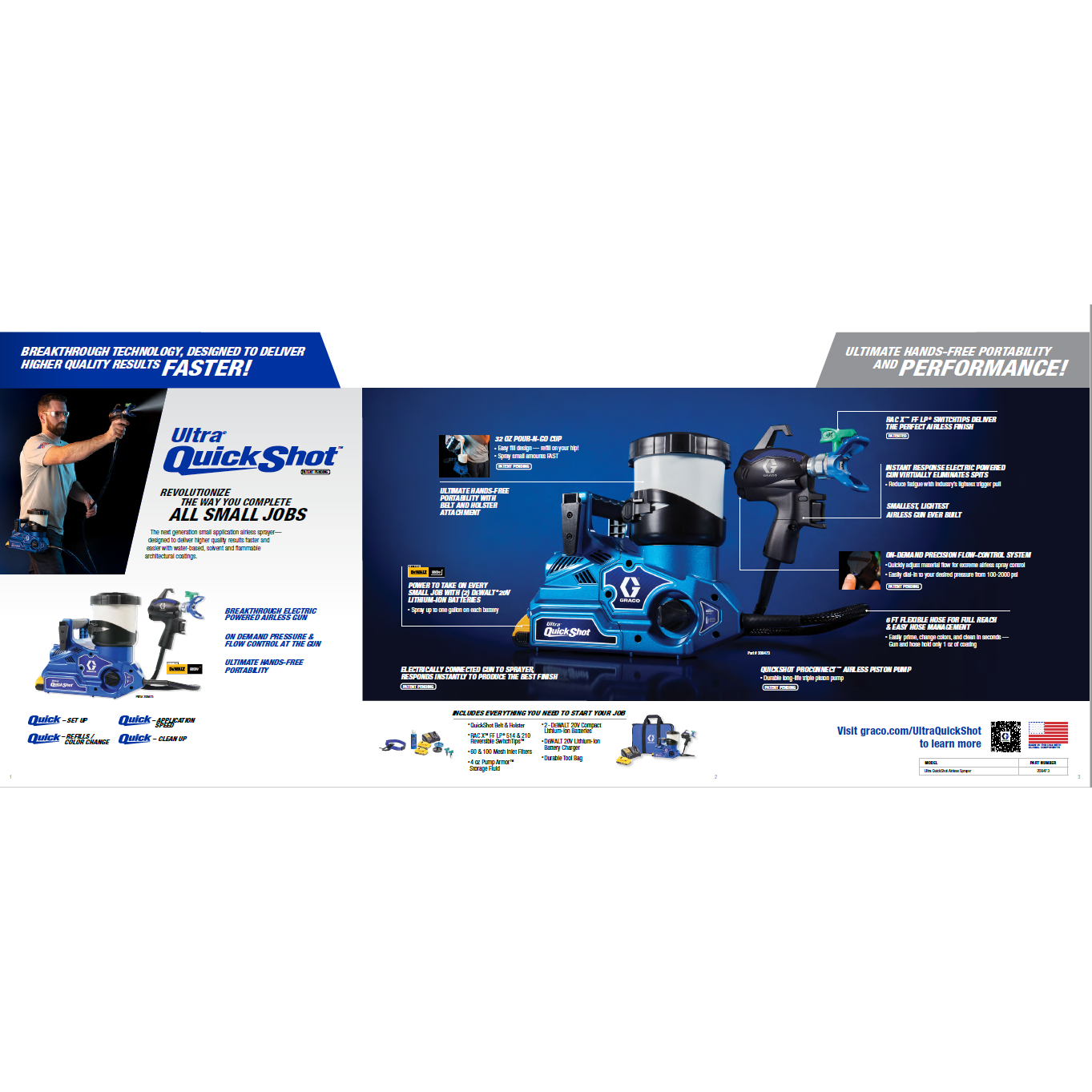 Buy GRACO QUICKSHOT AIRLESS CORDLESS PAINT SPRAYER KIT G20B473 Online